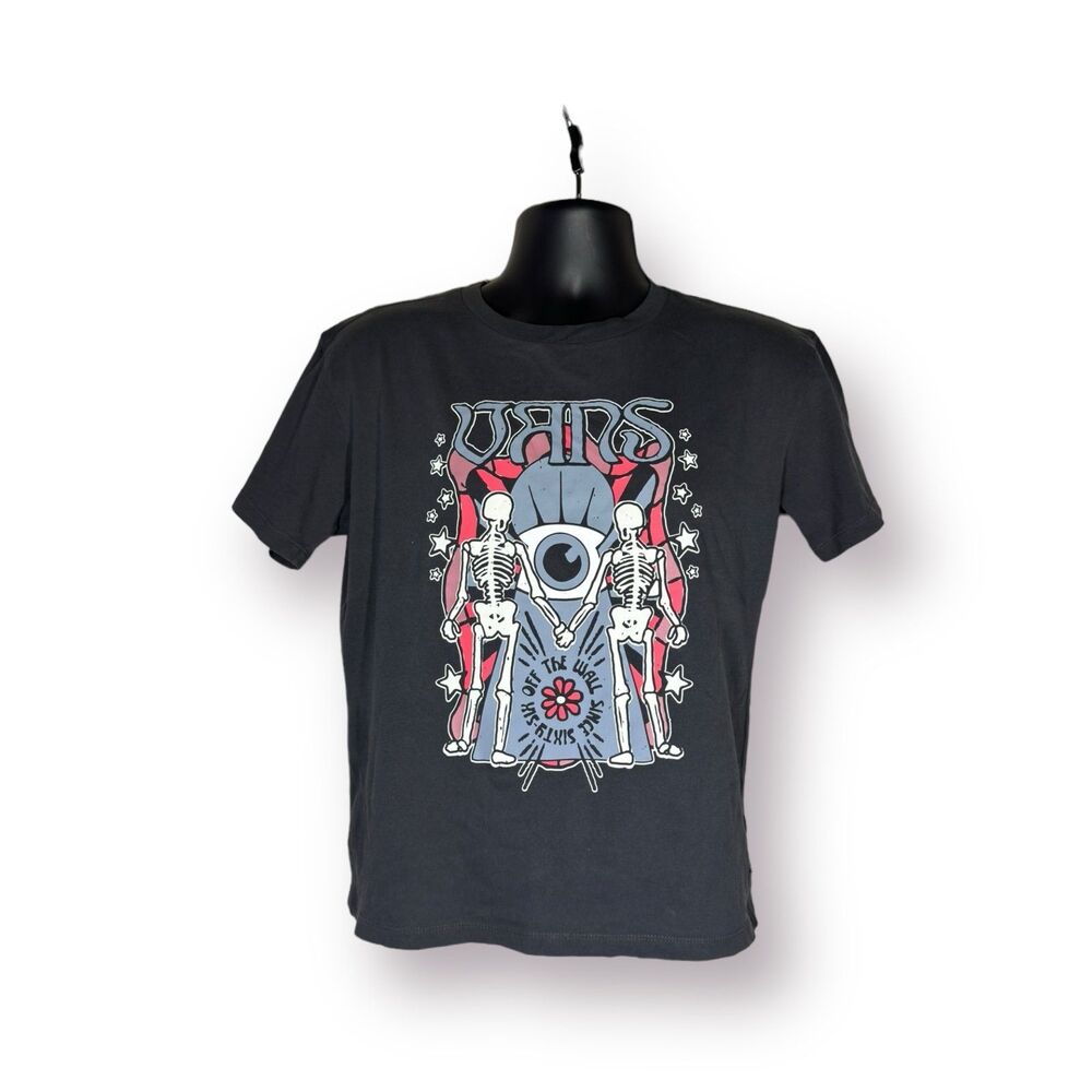 Vans Gem N Eye Relaxed‎ Grunge VTG T-Shirt Black Goth Shirt Size Medium